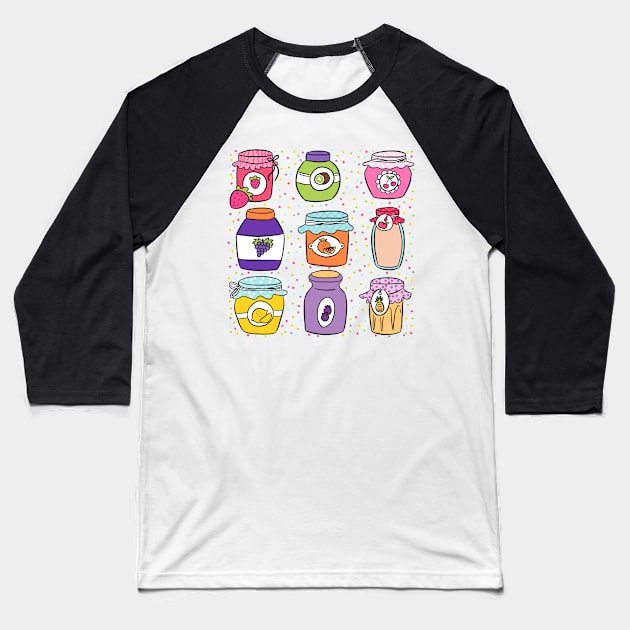 Cute fruit jams Baseball T-Shirt by Yarafantasyart